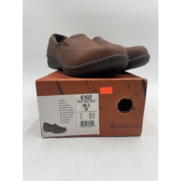 NWD Red Wing WORX Women's Slip On Work Shoe Brown US Size 6 Wide NIB - Picture 11 of 12